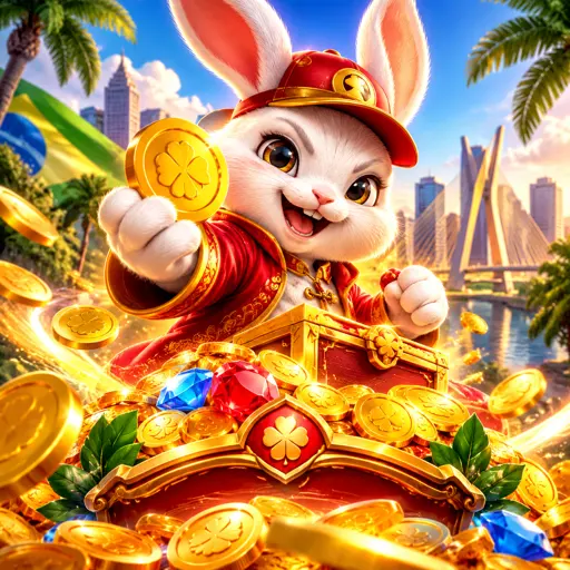 Coelho da fortuna em destaque no Fortune Rabbit